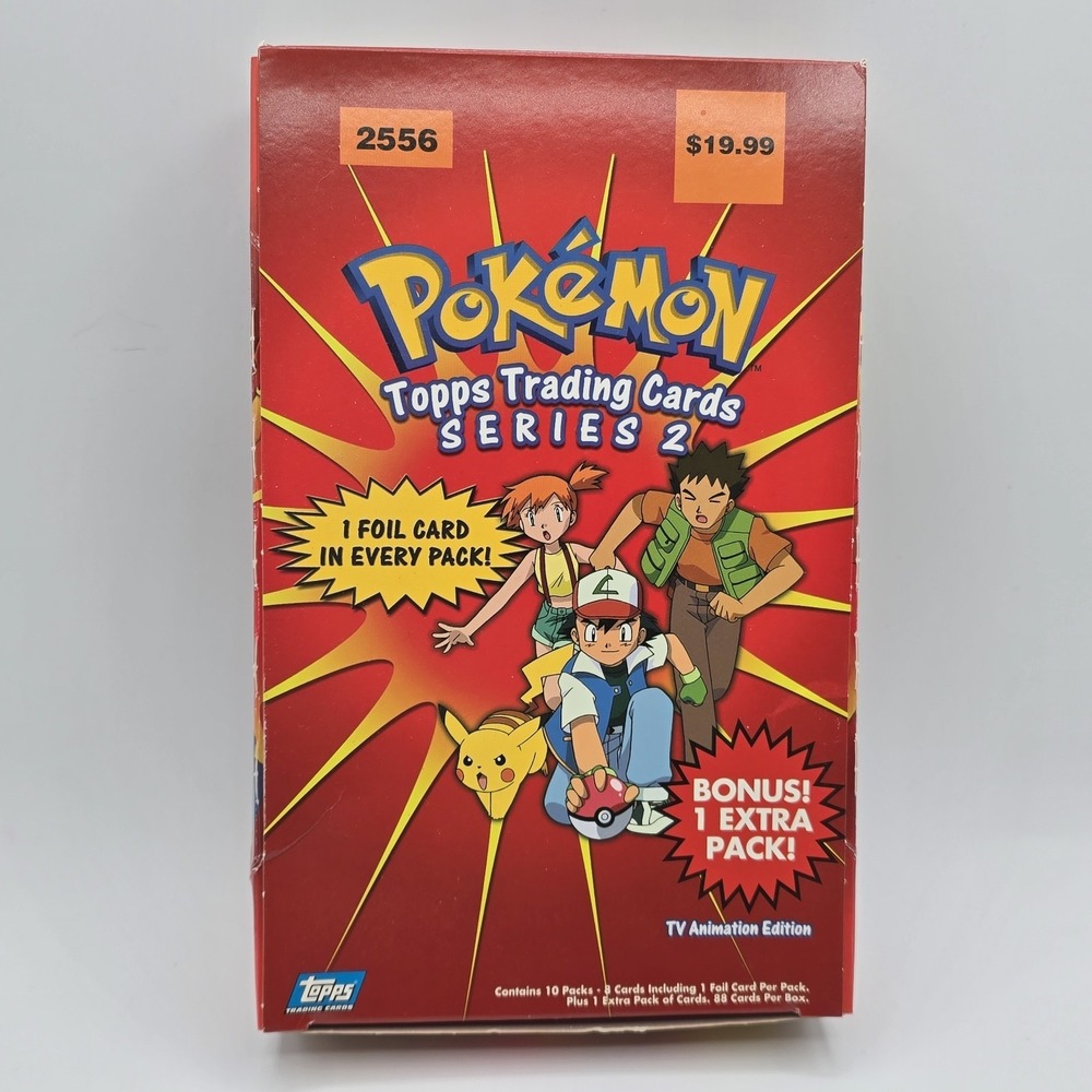 POKEMON TOPPS‎ SERIES 2 ANIMATION SERIES TRADING CARDS BOOSTER PACK EMPTY BOX